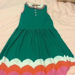 Mini Boden green collared dress